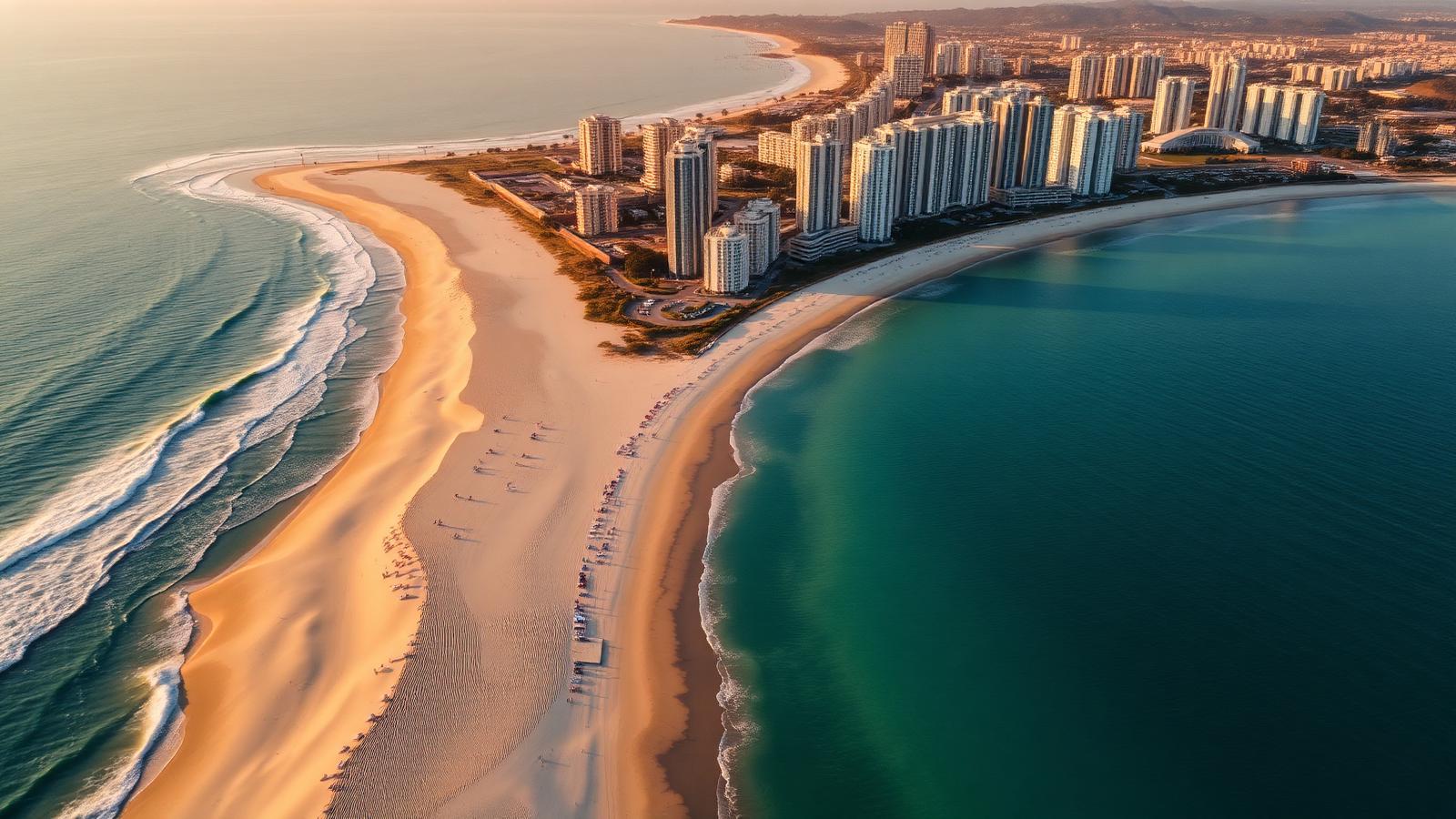 Vista aérea da praia de Itapema, Santa Catarina